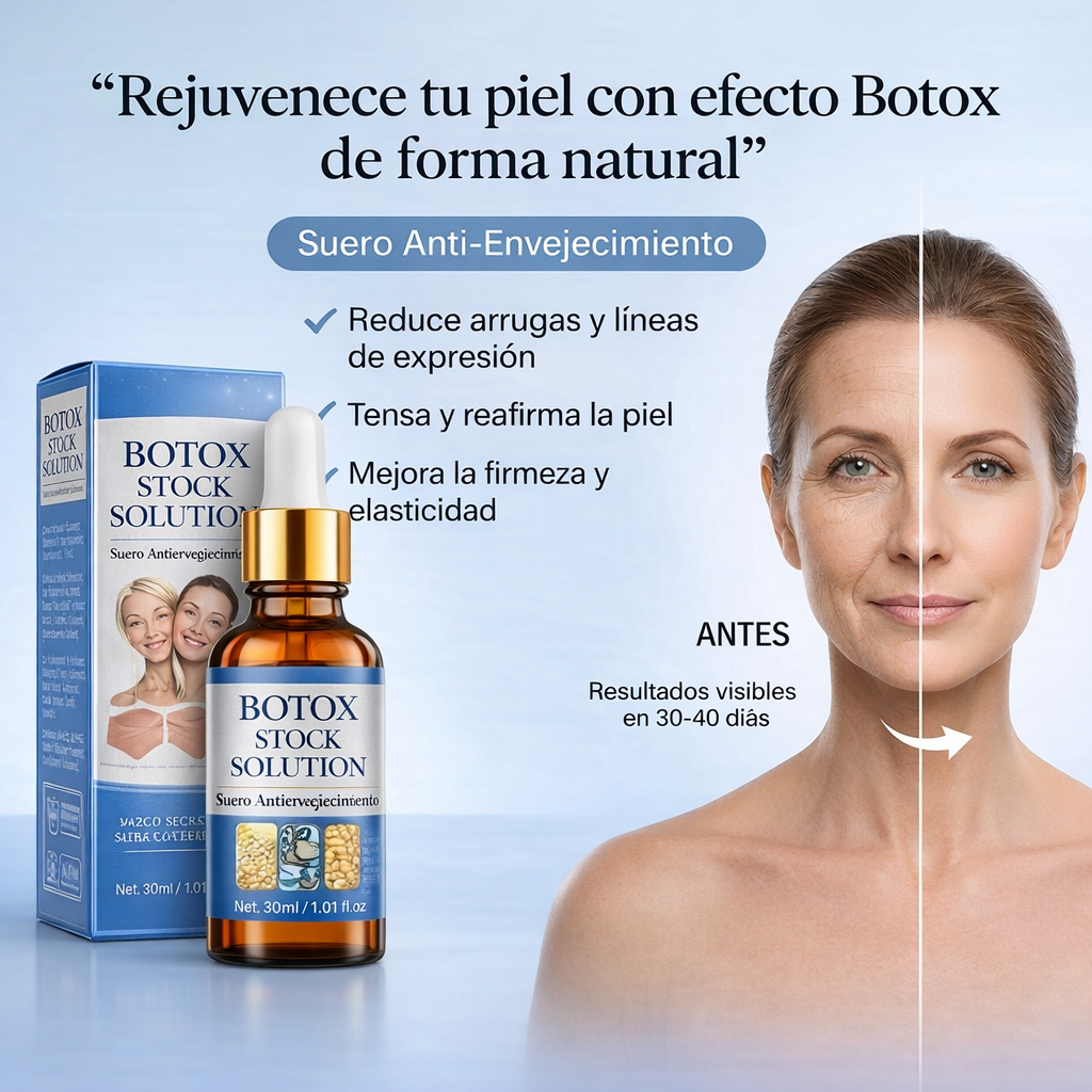 Sérum Antiedad Premium Efecto Bótox - Reduce Arrugas y Revitaliza tu Rostro